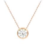 9ct Rose Gold Cubic Zirconia Slider Adjustable Necklace image