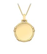 9ct Yellow Gold Bow-Edge Disc Pendant &amp; Necklace image