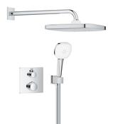 GROHE Grohtherm Concealed Shower System with Tempesta 250 Cube – Chrome image