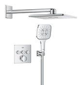 GROHE Grohtherm SmartControl Concealed Shower System with Rainshower SmartActive 310 Cube – Chrome image