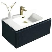 Flauto Fluted Wall Hung Vanity Unit - Midnight Shadow image