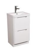 Monza Floor Standing Vanity Unit &amp; Basin - White Gloss image