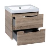 Monza Wall Hung Vanity Unit &amp; Basin - Country Oak image