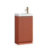 Flauto Mini Cloakroom Vanity &amp; Basin - Bruciata Orange image