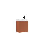 Flauto Mini Cloakroom Wall Hung Vanity &amp; Basin - Bruciata Orange image