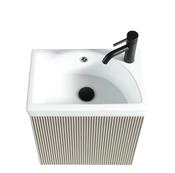 Flauto Mini Cloakroom Wall Hung Vanity &amp; Basin - Soft Coffee image