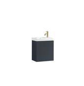 Flauto Mini Cloakroom Wall Hung Vanity &amp; Basin - Midnight Shadow image