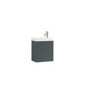 Flauto Mini Cloakroom Wall Hung Vanity &amp; Basin - Smoked Sage image