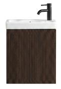 Flauto Mini Cloakroom Wall Hung Vanity &amp; Basin - Espresso Oak image