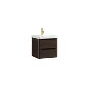 Monza Wall Hung Vanity Unit &amp; Basin - Espresso Oak image