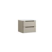 Monza Wall Hung Vanity with Sintered Stone Counter Top - Soft Coffee image