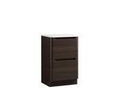 Monza Floor Standing Vanity with Sintered Stone Counter Top - Espresso Oak image