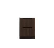 Monza Fluted Floor Standing Vanity with Sintered Stone Counter Top - Espresso Oak image