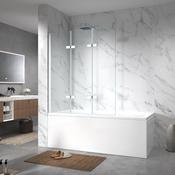 Gulietta Chrome 3-Wing Bath Screen