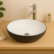 Fusion Countertop Basin - Black/White