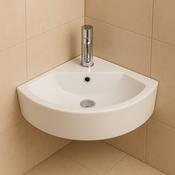Space-saving corner bathroom basin