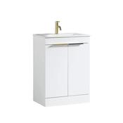 Sora 600mm Floor Standing Vanity Unit &amp; Ceramic Basin image