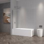 Gulietta Round Chrome 1-Wing Bath Screen