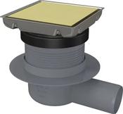 Square Point Shower Drain Brushed Gold
