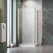 Radaway NES KDJ I Premium Shower Enclosure 6mm -  Brushed Gold image