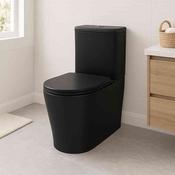 Elegance Matt Black Tornado Flush Floor Mounted Toilet