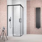 Radaway Idea 8 KDD Recess Shower Enclosure – Matte Black, 6mm Safety Glass