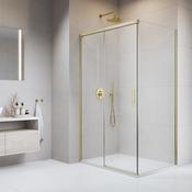 Radaway Idea 8 KDJ Recess Shower Enclosure – Brushed Gold, 8mm Glass