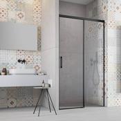 Radaway Idea 8 DWJ Recess Shower Door – Matte Black, 8mm Glass