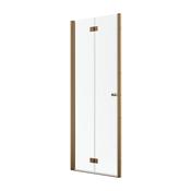Radaway NES DWB Brushed Copper Bifold Shower Door – 6mm Glass