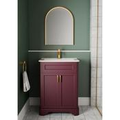 Galanta Burgundy Floor Standing Vanity Unit &amp; Basin