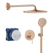 GROHE Essence Concealed Shower System with Rainshower Mono 310 - Brushed Bronze image