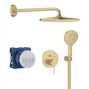 GROHE Essence Concealed Shower System with Rainshower Mono 310 - Brushed Gold image