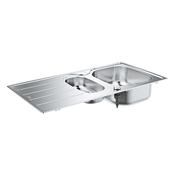 GROHE K200 Stainless Steel 1.5 Bowl Sink with Drainer image