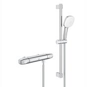 GROHE Grohtherm 1000 Thermostatic Shower Mixer with Shower Set - Chrome image