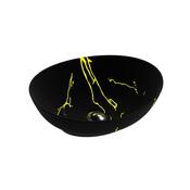 Zefir 415mm Countertop Basin - Black &amp; Gold image