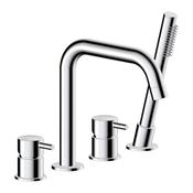 Moza 4-Hole Deck-Mounted Bath Mixer with Hand Shower image