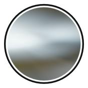 Dafne Round LED Bathroom Mirror | Black Frame image