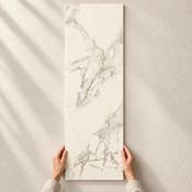Serene Bianco Beige Smooth Ceramic Wall Tiles – 25x75cm (Rectified) image