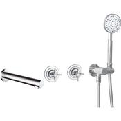 Temisto Bath mixer, concealed, with shower set