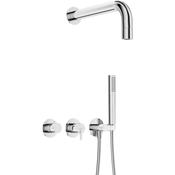 Silia Concealed shower set, with a fixed shower head - with horizontal mixer