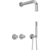 Silia Hexa Concealed shower set, with a fixed shower head - with horizontal mixer