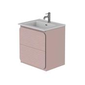 Rían Mauve Pink Wall Hung Unit &amp; Basin