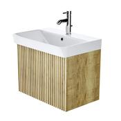 Soho Oak Wall Hung Unit &amp; Basin image