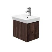 Soho Walnut Wall Hung Unit &amp; Basin