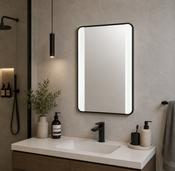 Bathworks Essentials LED Illuminated Mirror with Demister Pad - Black image