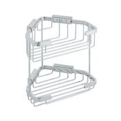 VADO Double Triangular Corner Shower Basket Chrome