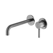Vado Origins Wall Mounted Basin Mixer Tap, 180mm Spout - Brushed Gunmetal image