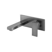 Vado Notion Wall Mounted Basin Mixer Tap, 180mm Spout - Brushed Gunmetal image