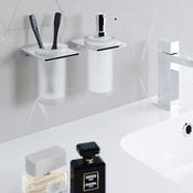 Sonia S-Cube Soap Dispenser &amp; Tumbler Holder Pack - Chrome image