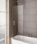 Eastbrook Bray 1400 x 730 x 6mm Left Hand Bath Screen - Chrome